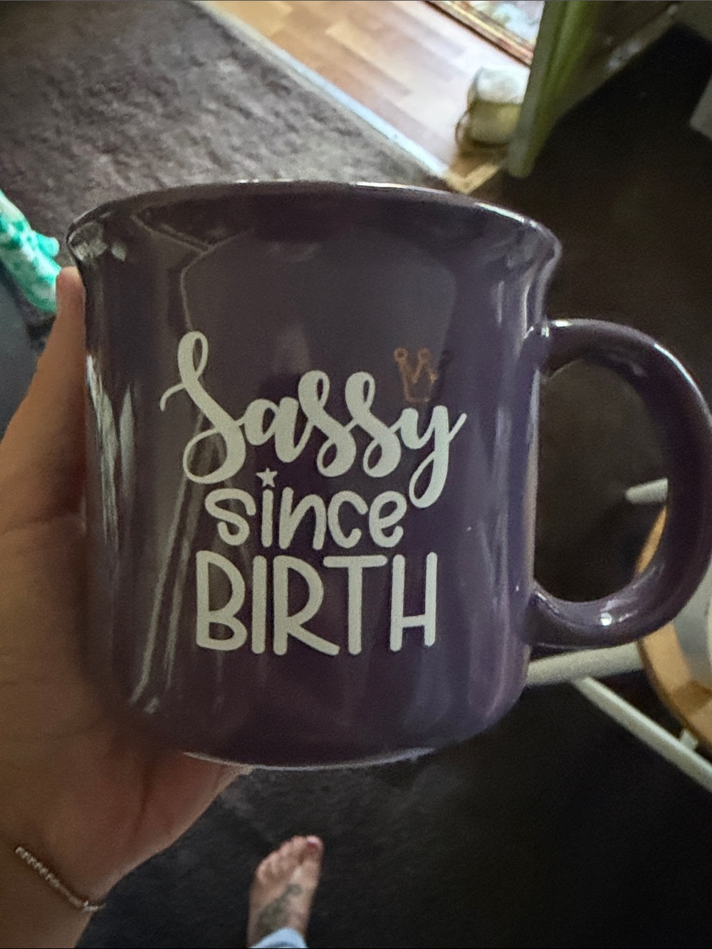 Sassy Since Birth Purple Mug